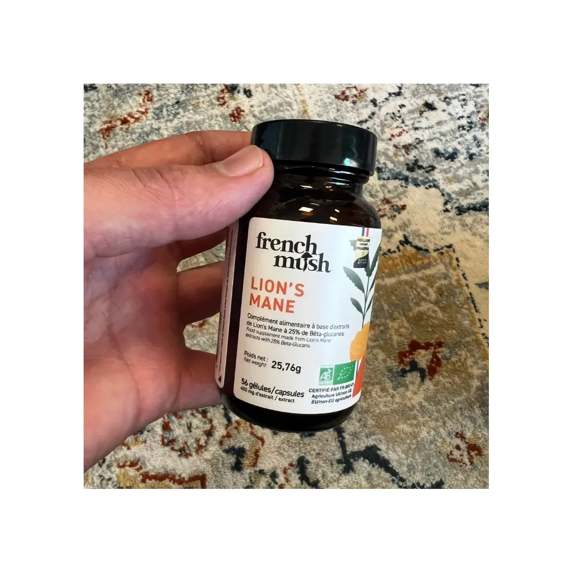 Lion’s Mane 56 Gélules – Champignon Adaptogène Naturel | French Mush-Champignons Adaptogènes-L'ours Vert
