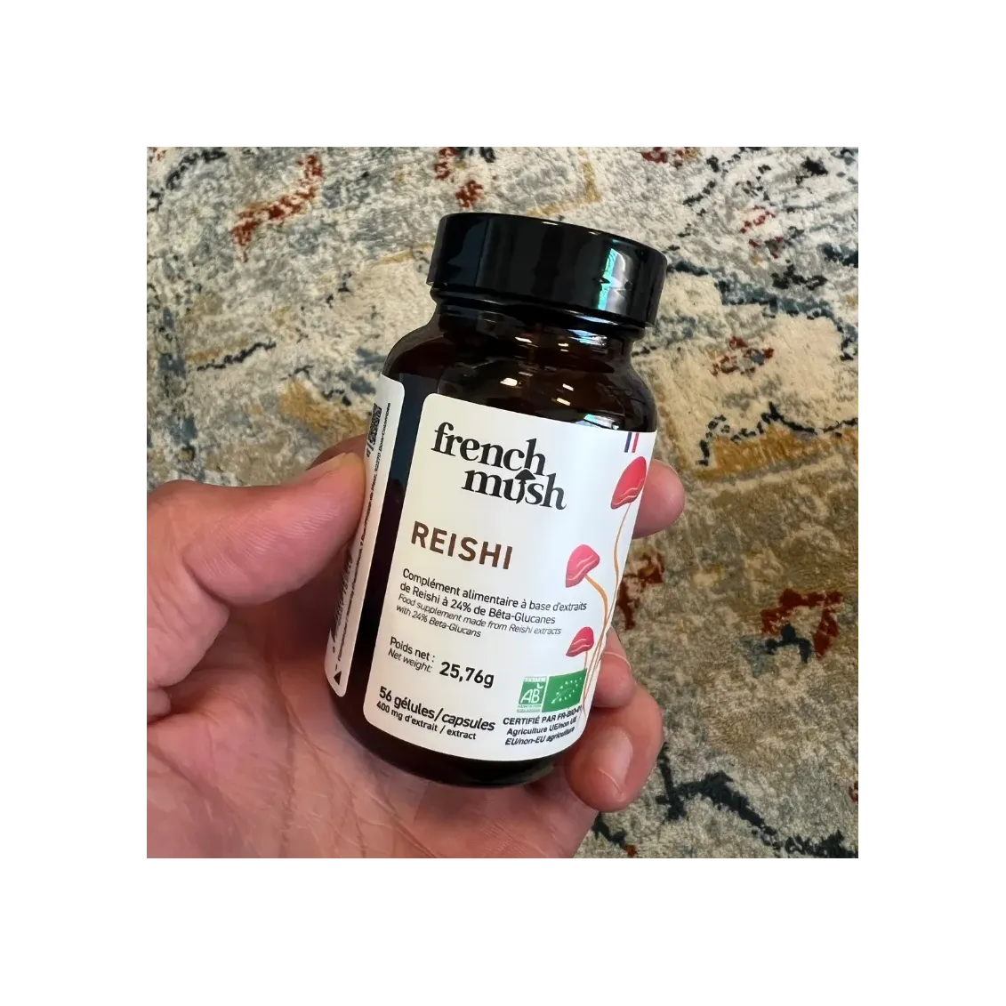 Reishi 56 Gélules – Champignon Adaptogène Naturel | French Mush-Champignons Adaptogènes-L'ours Vert