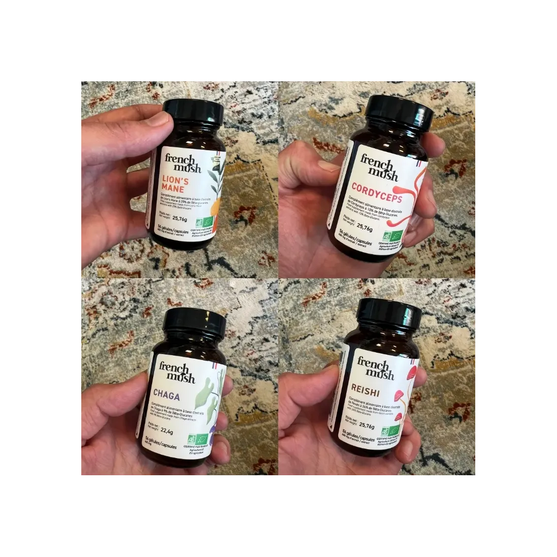 Pack Champignons Adaptogènes Naturels – Lion’s Mane, Reishi, Chaga ... Pack Champignons Adaptogènes Naturels – Lion’s Mane, Reishi, Chaga & Cordyceps | French Mush-Champignons Adaptogènes-L'ours Vert