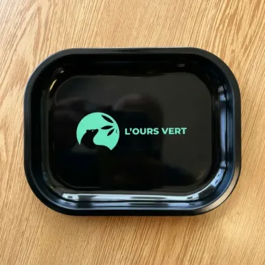 Plateau Aluminium CBD 18x14 cm | L'Ours Vert