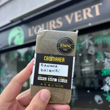 Static Sift Banana Daiquiri | Résine CBD Premium | L'Ours Vert