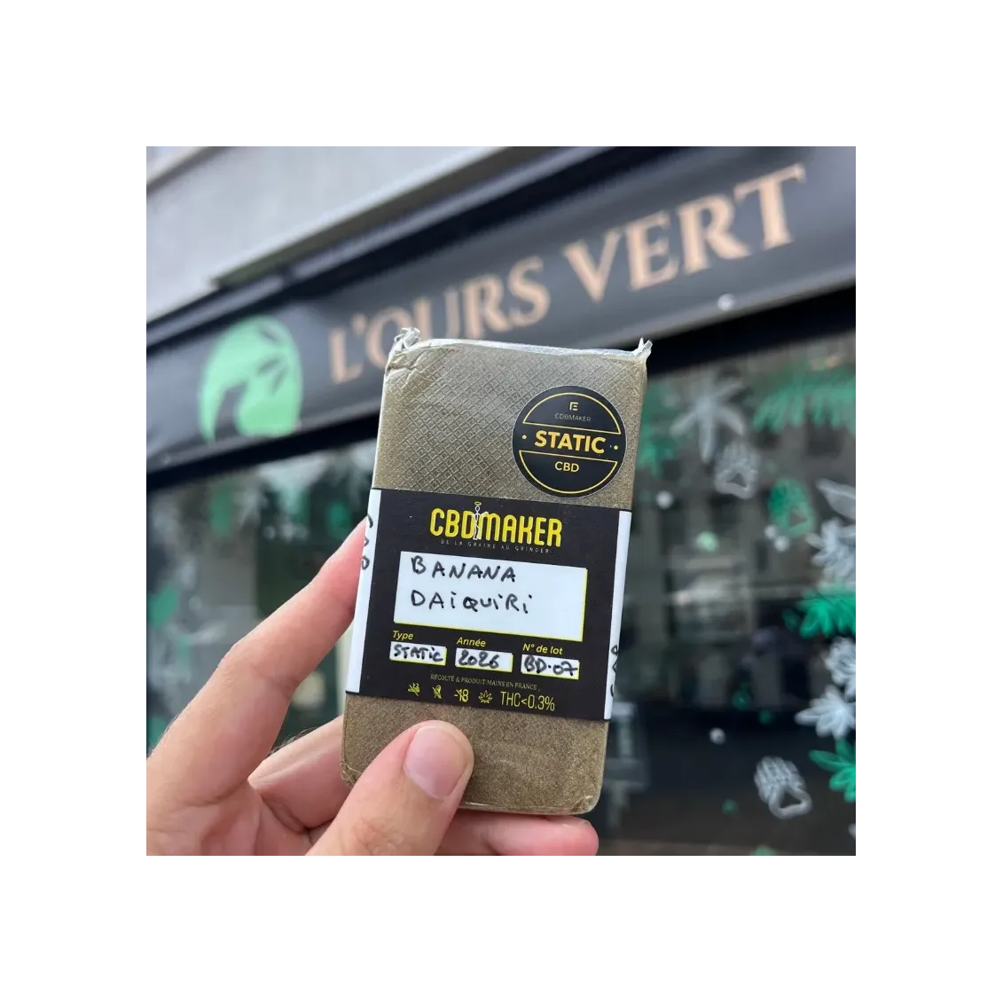 Static Sift Banana Daiquiri | Résine CBD Premium | L'Ours Vert Static Sift - Banana Daïquiri-Accueil-L'ours Vert